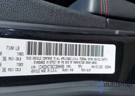 2014 Dodge Durango R/T из США, поврежденный, VIN 1C4SDHCT6EC390495